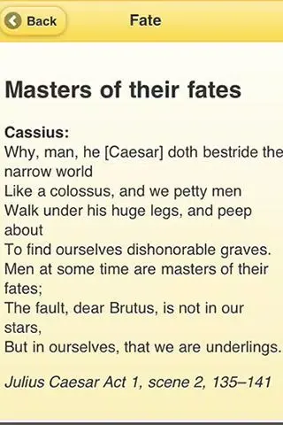 Captures d'écran de To Quote Shakespeare