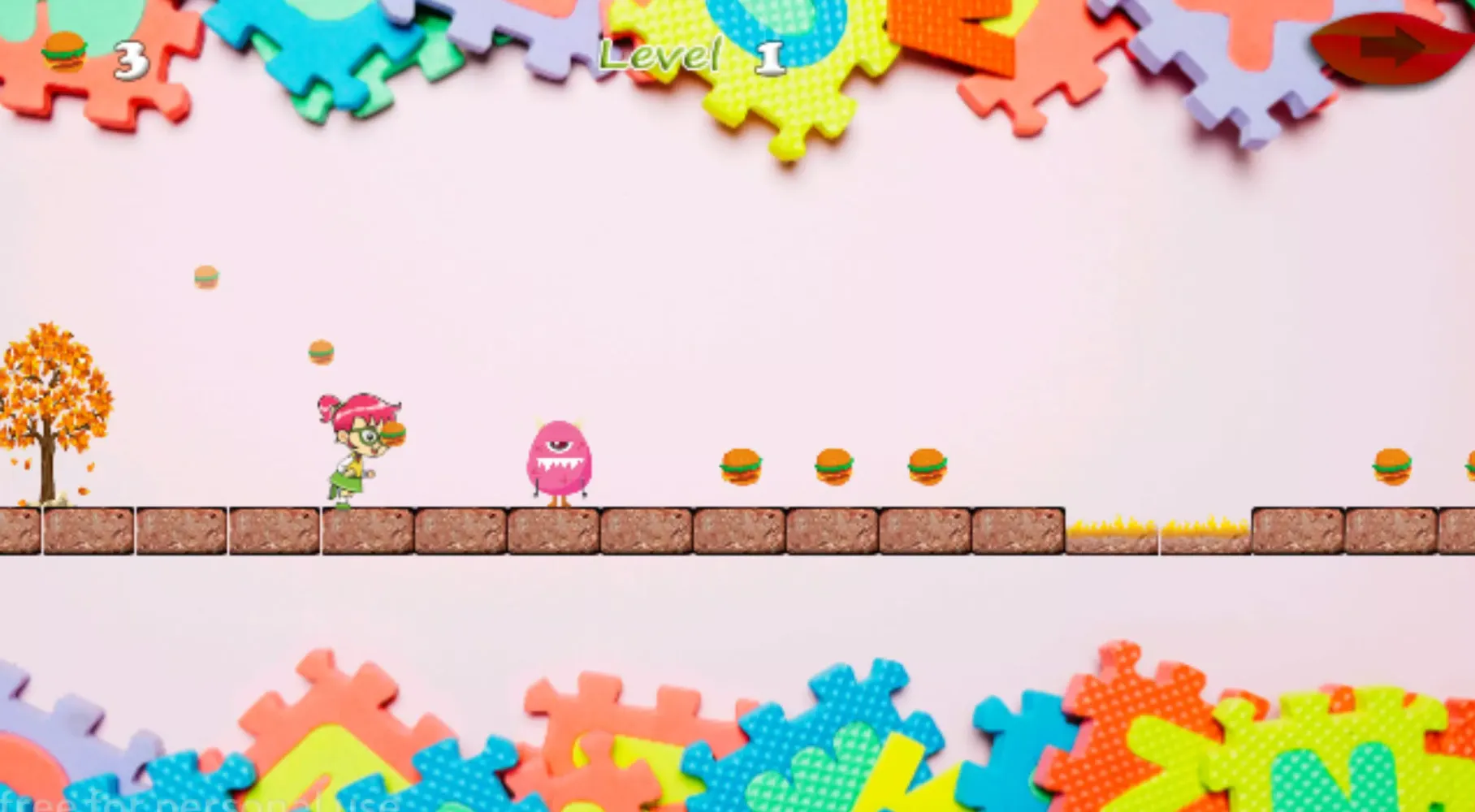 Tangkapan skrin Smart Girl Run Vs Monster