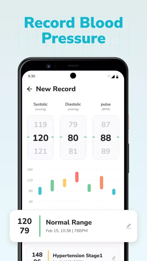 Blood Sugar & Pressure Tracker 스크린샷