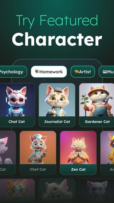 Tangkapan skrin AI Chatbot - Chat Cat