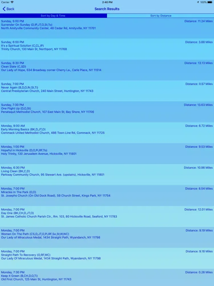Captures d'écran de Quick NA Meeting Finder iPad 