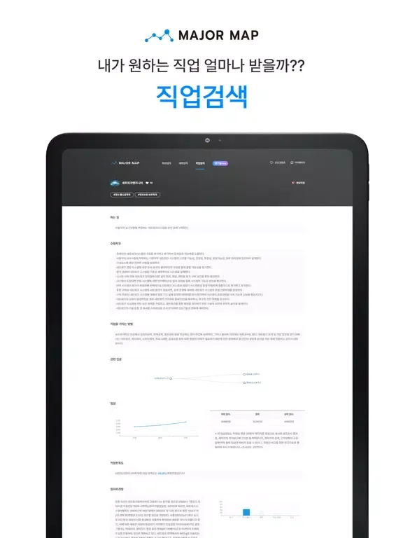 Ảnh chụp màn hình của 메이저맵 - 대학교, 학과, 직업, 전공 정보 제공 iPad 