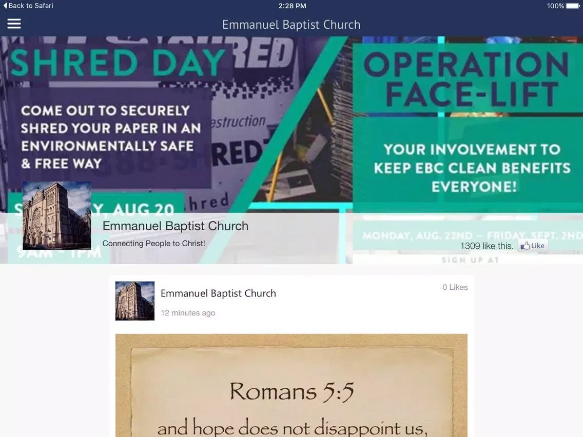Emmanuel Baptist Church NYC iPad سکرین شاٹس