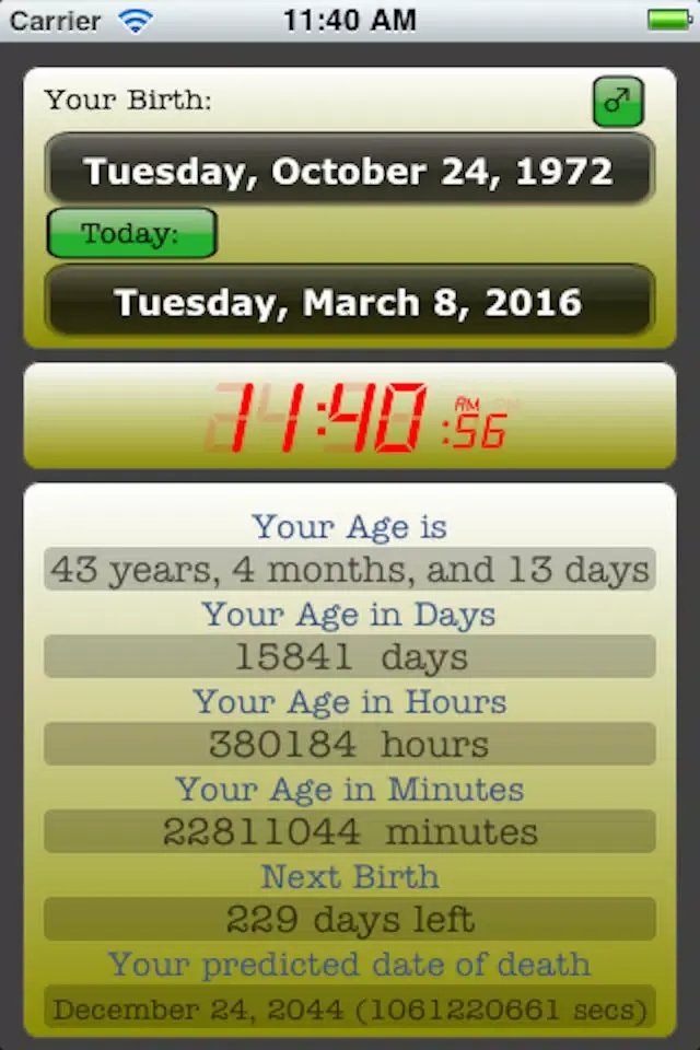 Death Calculator Free Screenshots