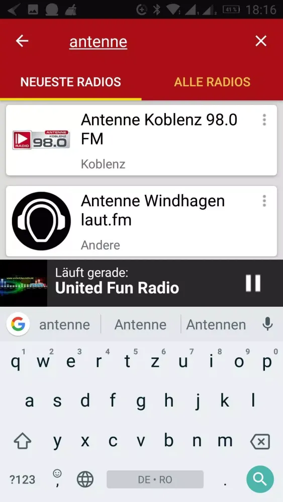 Radiosender aus RheinlandPfalz Screenshots