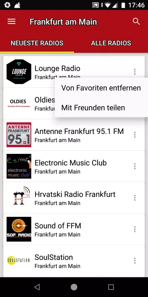 Radiosender Frankfurt am Main應用截圖