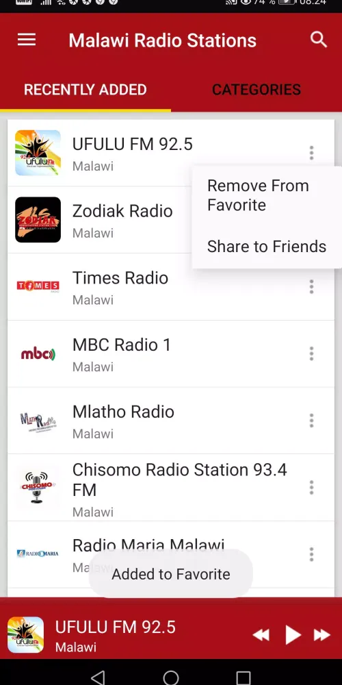 Malawi Radio Stations Screenshots