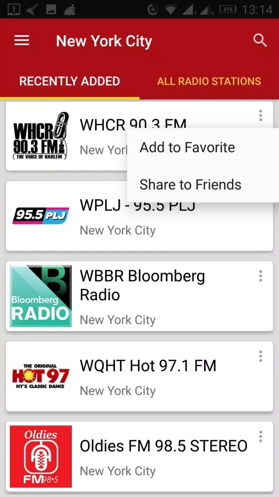 New York City Radio Stations应用截图