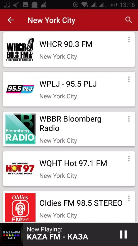 New York City Radio Stations应用截图