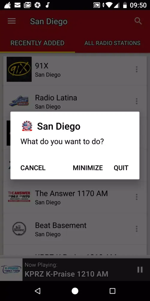 San Diego Radio Stations 스크린샷