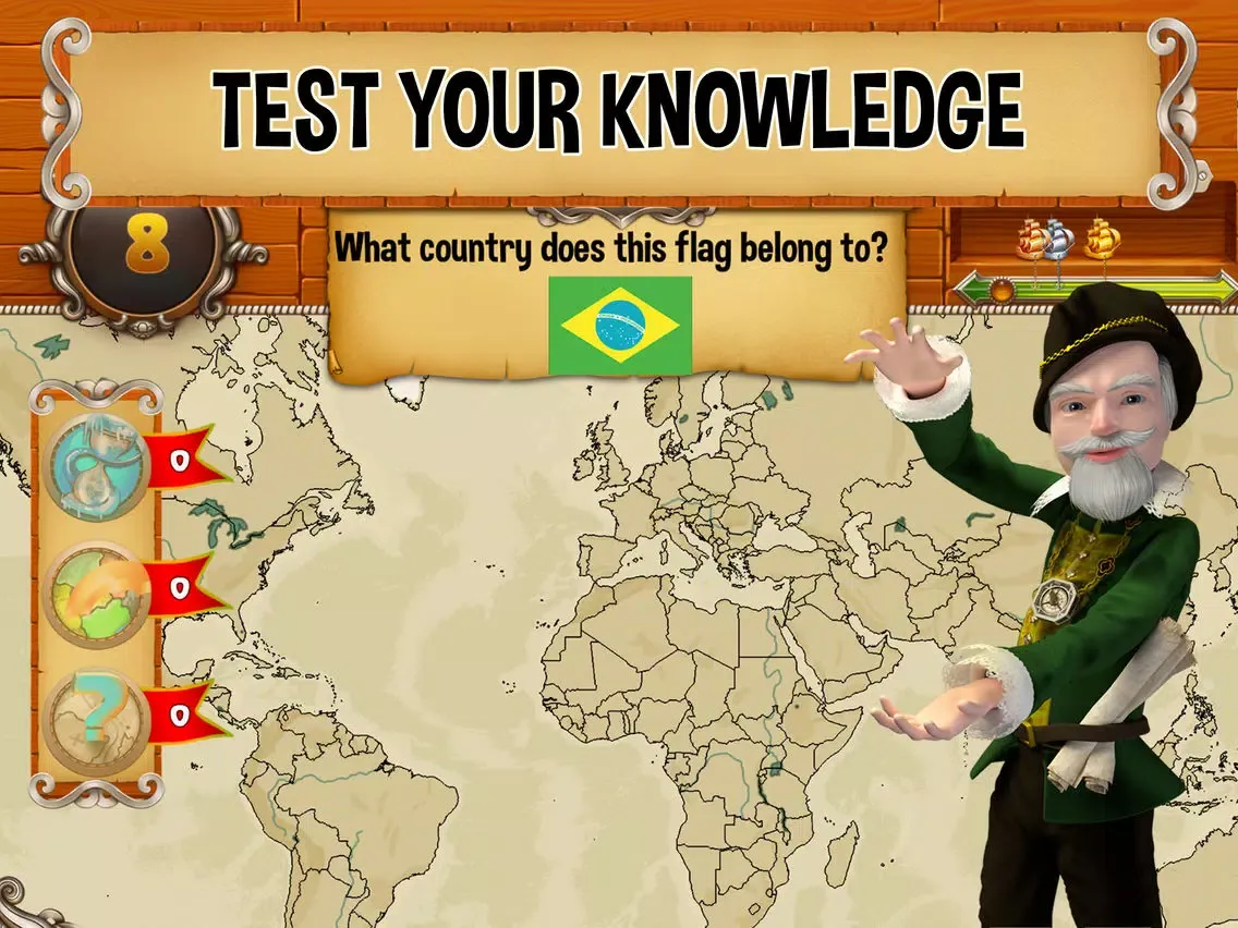 Map Mania - World geography trivia game where you can learn about countries, flags, and cities iPad  Ekran Görüntüleri