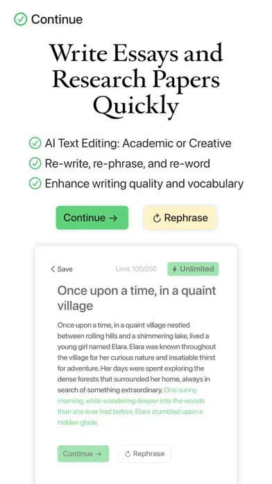 Continue: AI Writer Copilot Screenshots