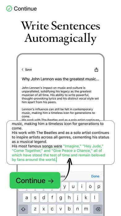 Continue: AI Writer Copilot Screenshots