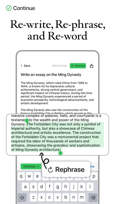 Continue: AI Writer Copilot Screenshots