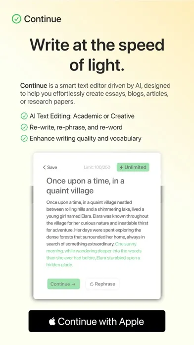 Continue: AI Writer Copilot Screenshots