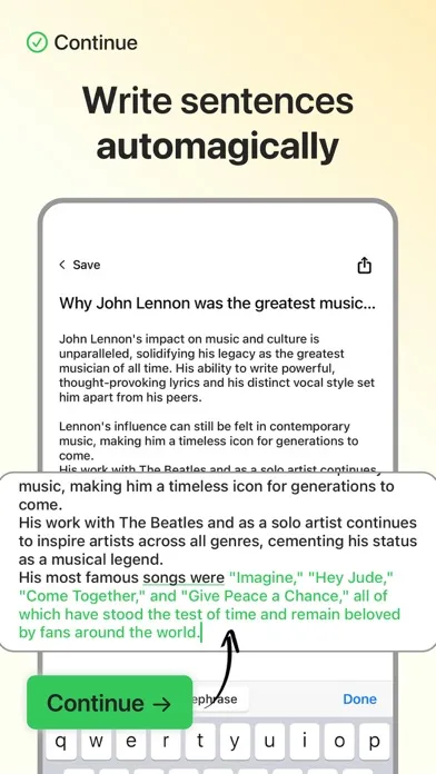 Continue: AI Writer Copilot Screenshots