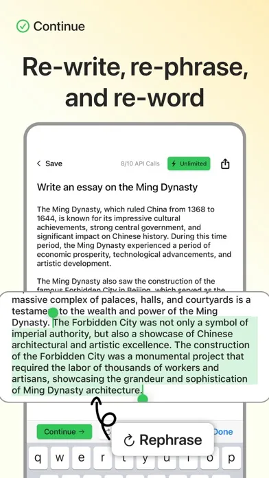 Continue: AI Writer Copilot Screenshots