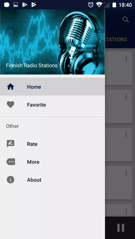 Ảnh chụp màn hình của Finnish Radio Stations