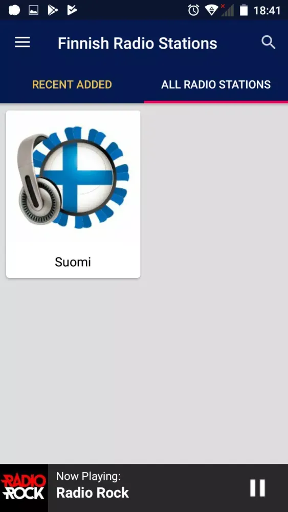 Ảnh chụp màn hình của Finnish Radio Stations