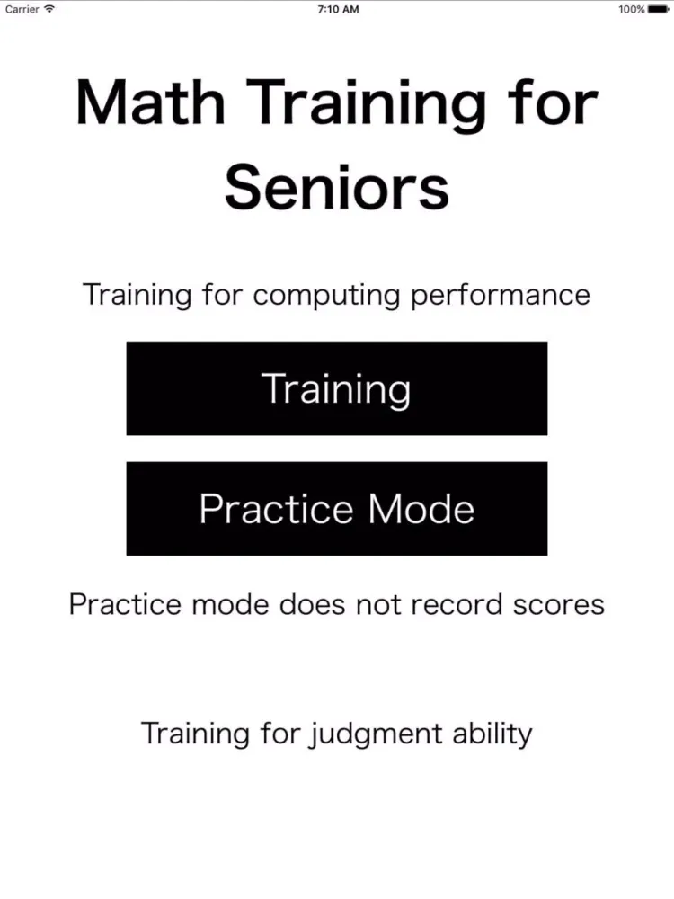 Math Training for seniors iPad  سکرین شاٹس