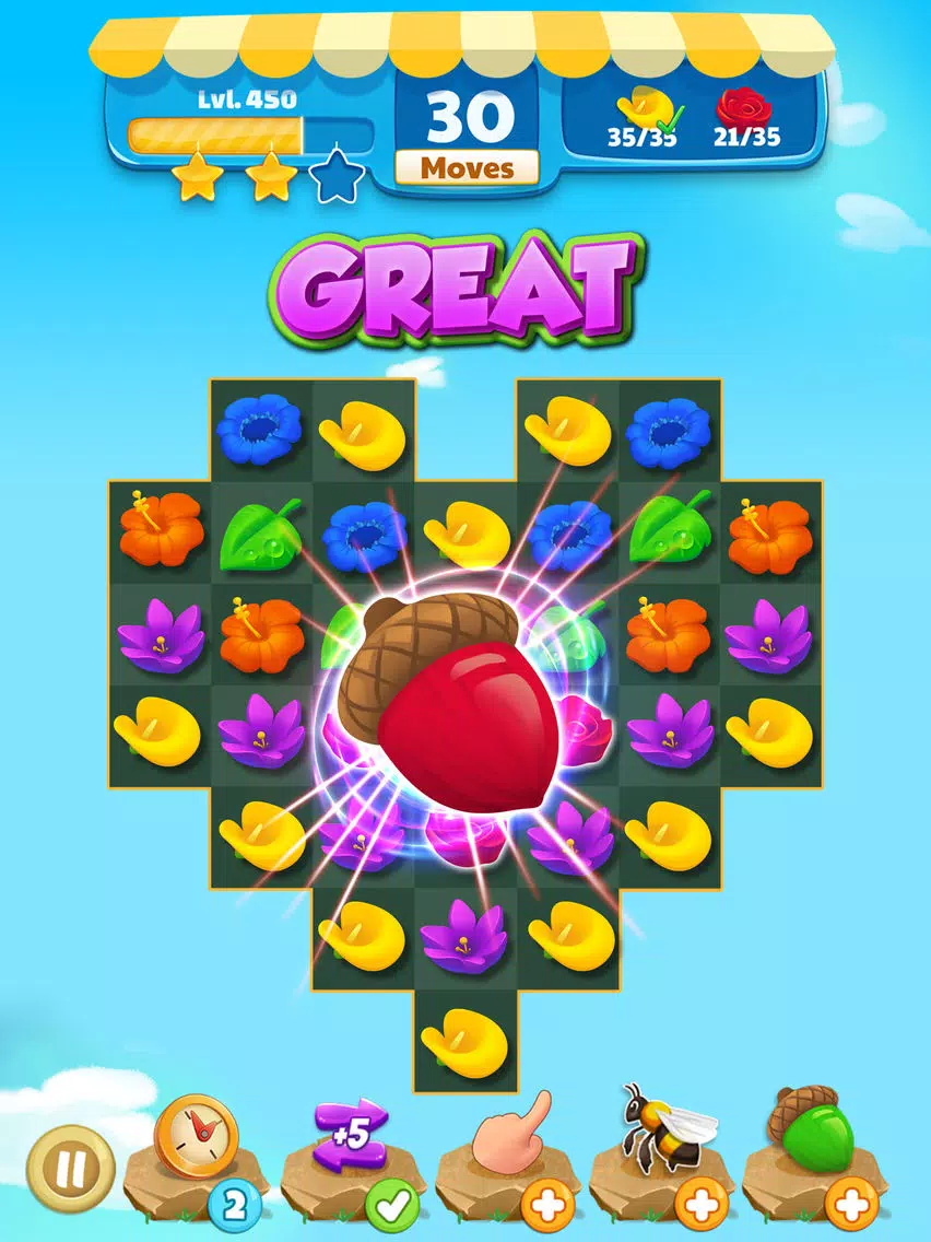 Flower Legends Match 3 iPad  스크린샷