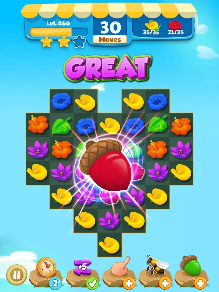 Capturas de pantalla de Flower Legends Match 3 iPad 