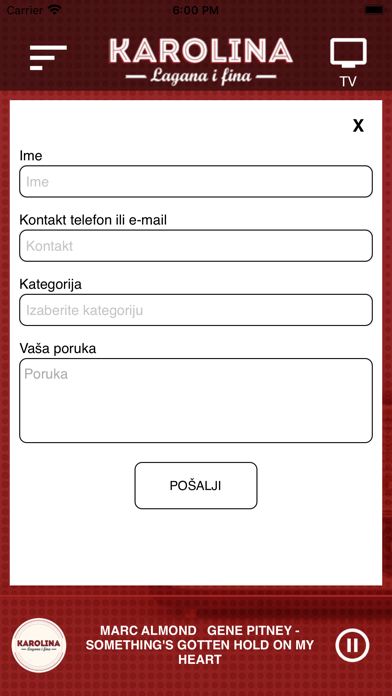 Tangkapan layar Karolina