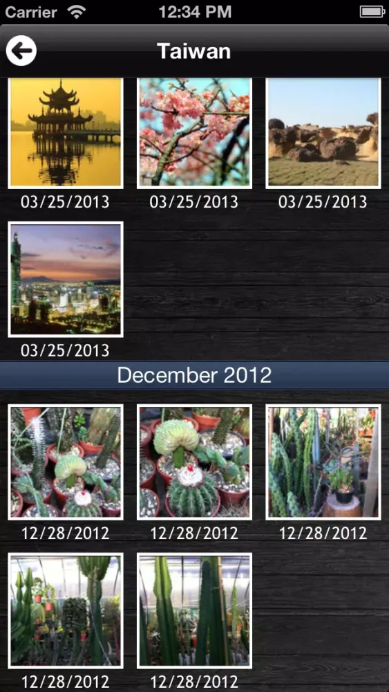 Capturas de tela do Timeless Photo Album
