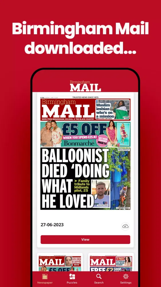 Birmingham Mail Newspaper स्क्रीनशॉट