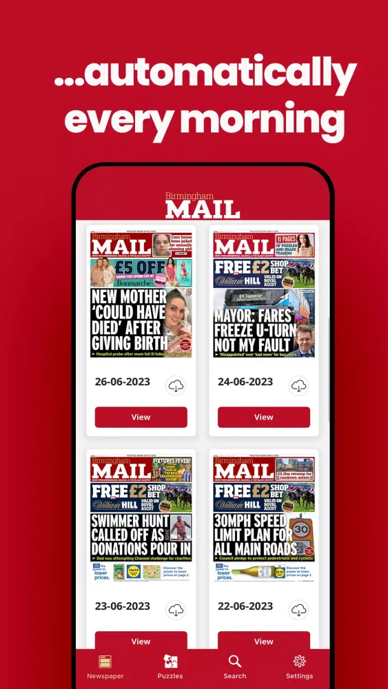 Birmingham Mail Newspaper स्क्रीनशॉट