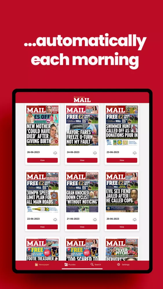 Birmingham Mail Newspaper स्क्रीनशॉट