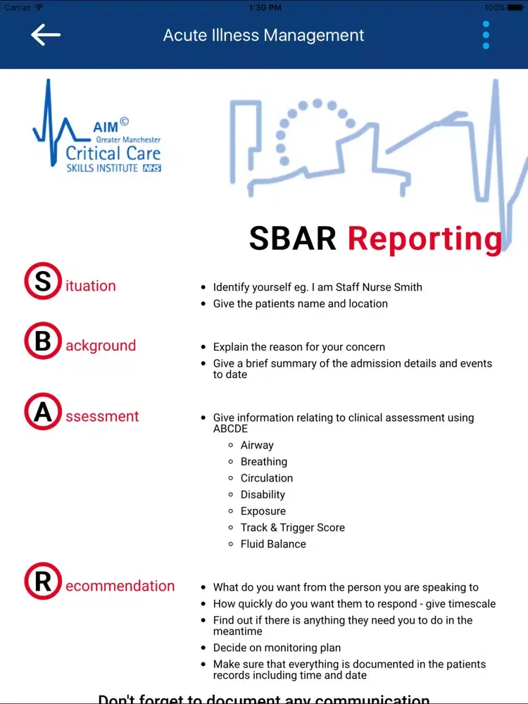 Capturas de pantalla de AIM - Acute Illness Management iPad 