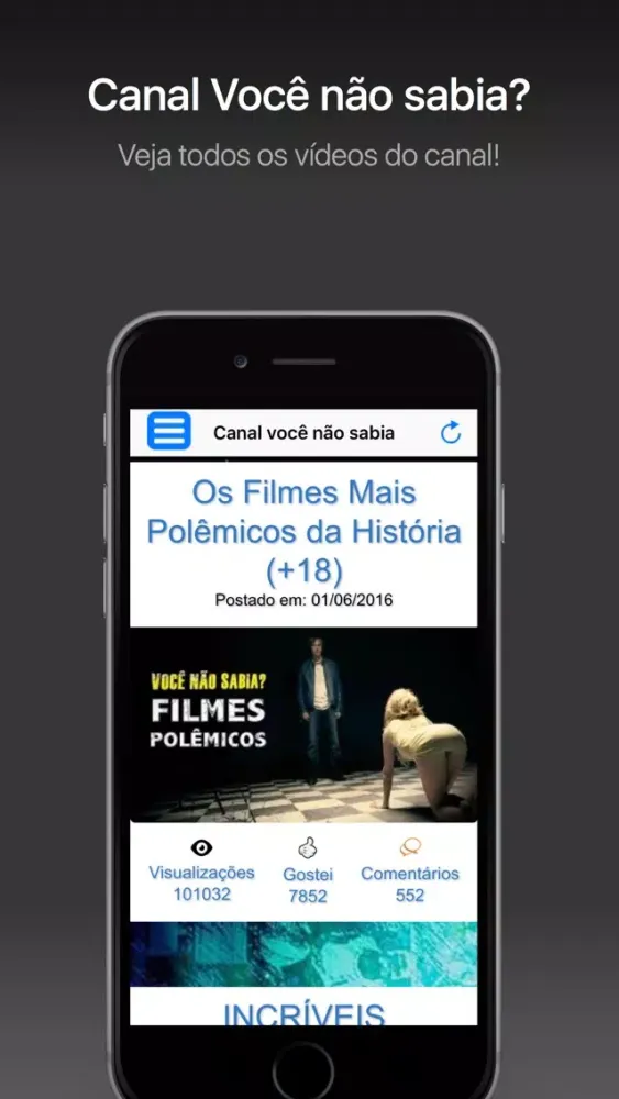 Captures d'écran de Canal Você não sabia?