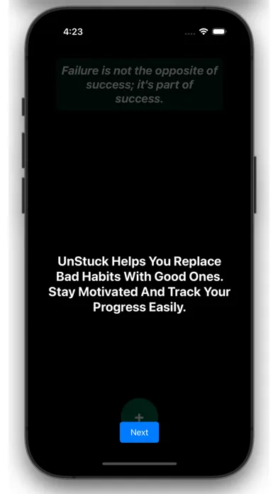 Tangkapan layar UnStuck - Motivational Habit