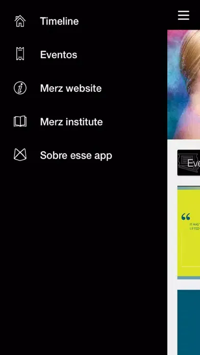 Capturas de tela do Merz Aesthetics LatAm