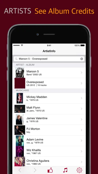 Screenshot di ArtistInfo