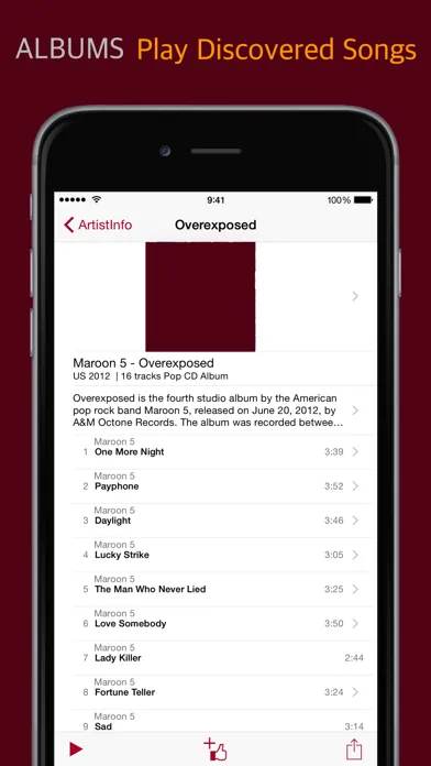Screenshot di ArtistInfo