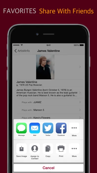 Screenshot di ArtistInfo