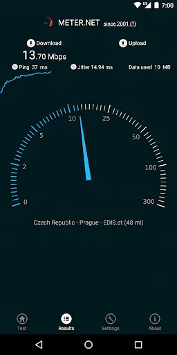 Internet speed test by Meter.n Screenshots