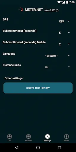 Internet speed test by Meter.n Screenshots