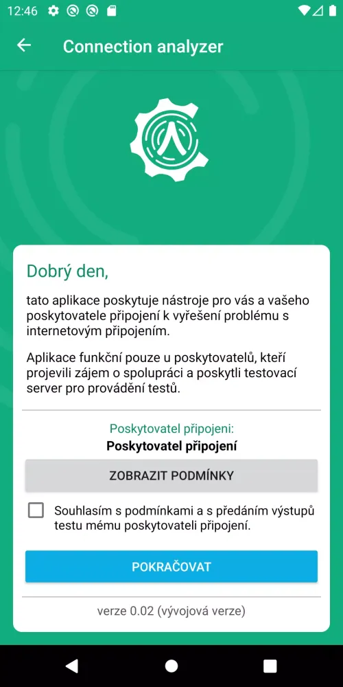 Zrzuty ekranu Connection Analyzer