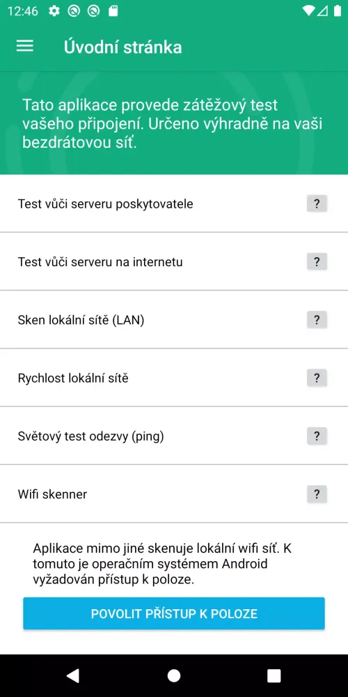 Zrzuty ekranu Connection Analyzer