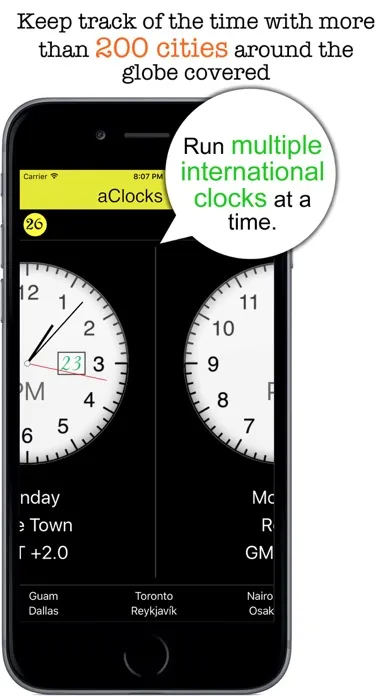 Tangkapan skrin aClocks - International Clocks