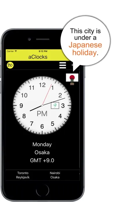 Tangkapan skrin aClocks - International Clocks