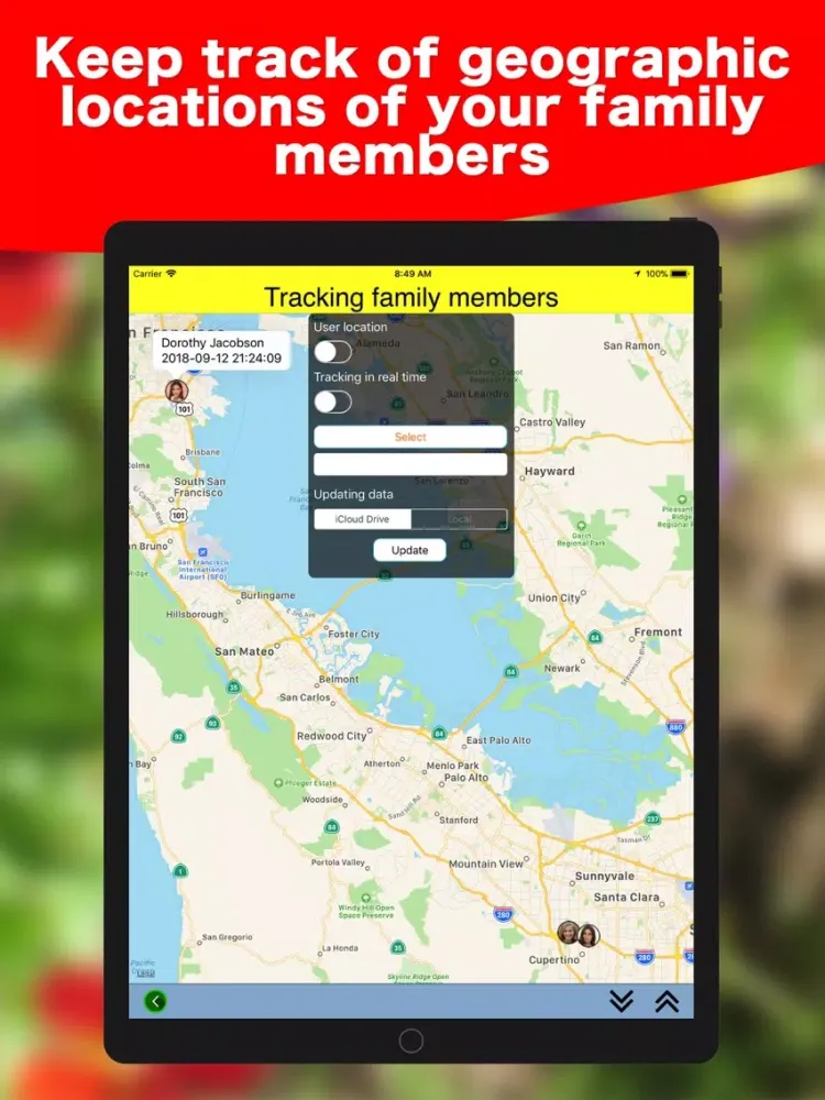 Capturas de tela do Family Track Central iPad 