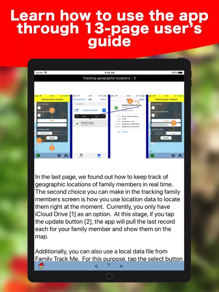 Capturas de tela do Family Track Central iPad 