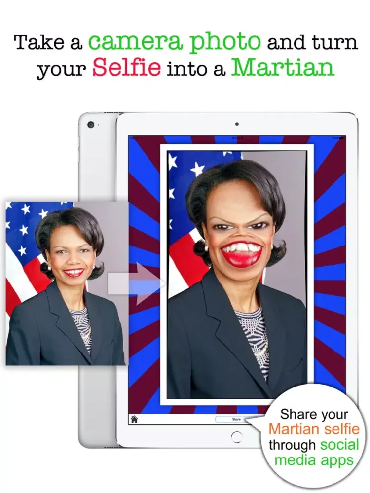 Me Martian - Turn Yourself a Space Alien iPad 应用截图