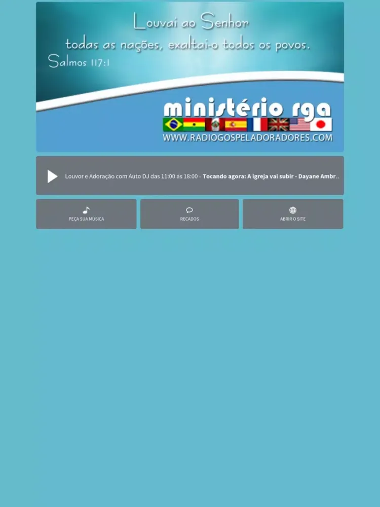 Zrzuty ekranu Web Rádio Gospel Adoradores iPad 