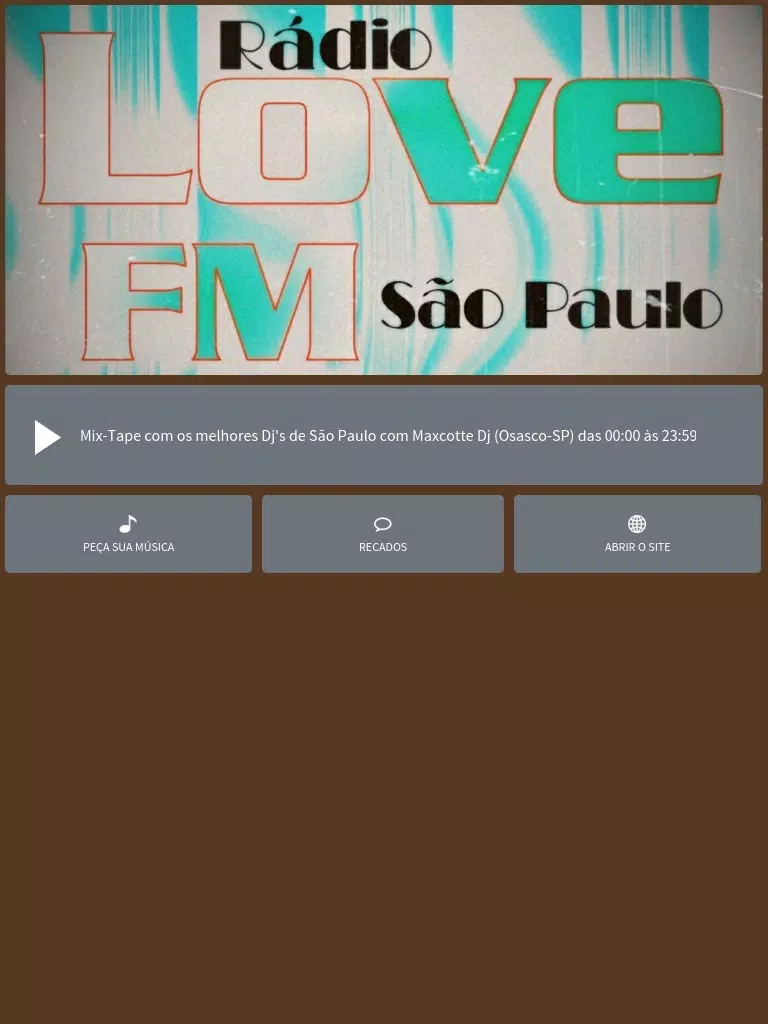 Capturas de tela do Rádio Love FM São Paulo iPad 