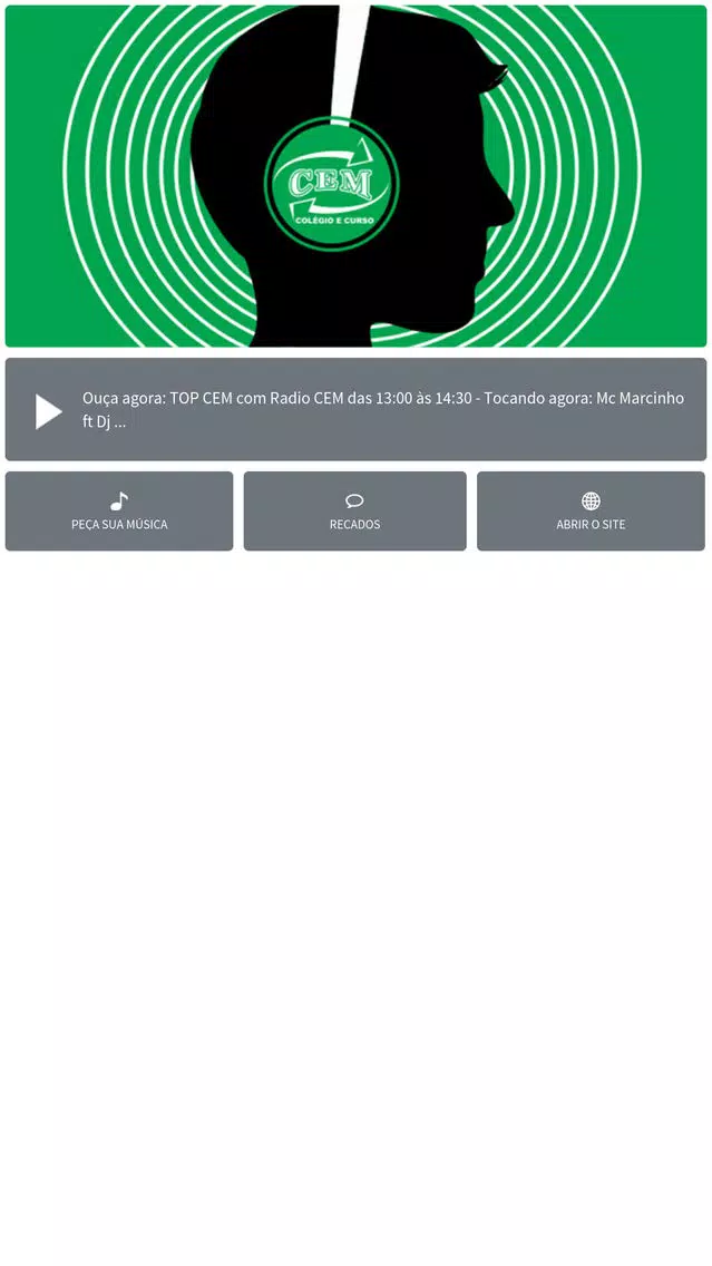 Tangkapan layar Rádio CEM FM